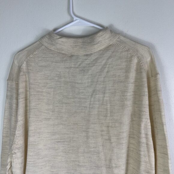 Turnbury Men’s Extra Fine Merino Wool Popover Sweater L Grandpa Literary Preppy - Picture 6 of 11
